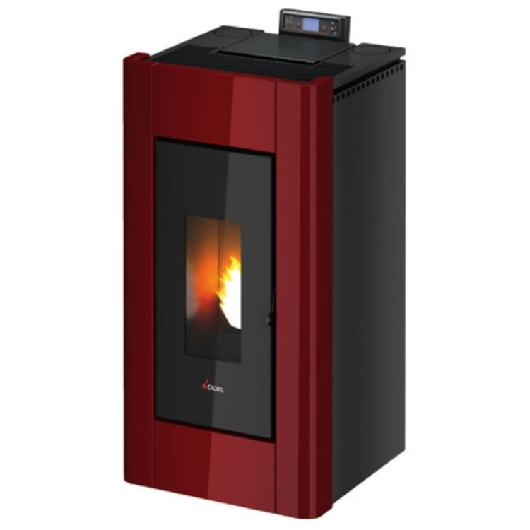 Stufa A Pellet Ad Aria.Stufa A Pellet Cadel Prince3 Rossa 11 Kw Ad Aria Climamarket